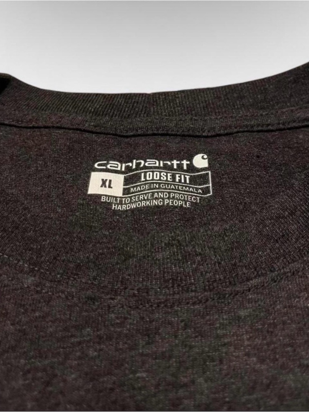 Carhartt Charcoal Crewneck Long Sleeve Tee View 3